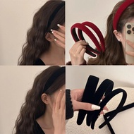 Vintage Classic Black Wine Red Velvet Hairbands Headwear Headbands