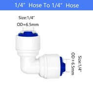 YQBS  Elbow Adapter RO Aquarium Accessories 1/4 3/8 Quick Connector  Combination Tube