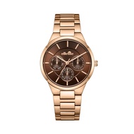 Ellesse Aria Multi-Function Quartz Brown Dial Rose Gold Stainless Steel Bracelet Women Watch W03-008