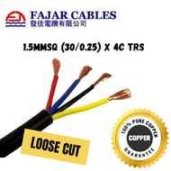 [Loose Cut] Fajar TRS 1.5mm X 4core TRS Cable 100% Pure Copper 1Meter