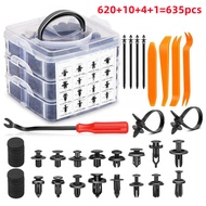 100pcs Mobil Plastik Klip Auto Fastener Clip Mixed Car Body Push Retainer Pin Rivet Bumper Mobil Ala