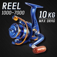 Fishing reel Spinning reel Metal Spool 10KG Braking Force Casting Sea Fishing Reel 1000-7000 Mesin Pancing Mancing Reel