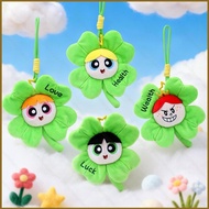 The Powerpuff Girls Blossom Princess Morbucks Cute Four-Leaf Clover Flower Plushie Doll Bag Charm