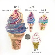 1 PIECE - IRON PATCH ICE CREAM BORCI / IRON EMBLEM