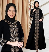 ARABIANA FASHION SHOP :{PROMO} DRESS SYARI BAJU ABAYA HITAM BORDIR ARAB SAUDI ELEGAN MODEL TERBARU MEWAH GAMIS WANITA DEWASA IBU MUSLIMAH MURAH DAN SIMPLE JUBAH KURUNG SANTRI REMAJA ARABIAN DUBAI MODREN BAHAN JETBLACK ADEM HALUS LEMBUT DINGIN VIRAL