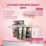 (1 PCS) MINI SQUARE ALUMINUM BROWNIS PANS SIZE 10x10x4 CM CONTENTS 4 10x10x4 CM CONTENTS 9 12x12x4 C