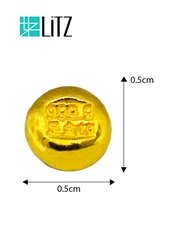 [SPECIAL] [ Free Bottle ] LITZ 999.9 (24K) Gold Beads / Gold Beans - 999.9 足金 小金豆 EPC-8 (1.00g)