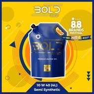 Bold 10w40 4L Semi Synthetic SN Engine Oil Car Lubricant 10w-40 4Litre Minyak Hitam Enjin  ProtonToyotanissan semua car