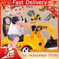 Baby Swing Car Excavator Can Sit and Ride Baby Large Toy Music Engineering Vehicle Excavator ride on