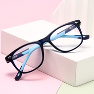 New anti-blue children's mirror flat light no degree square rice nail frame glasses manufacturers cr