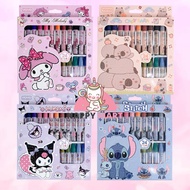 Crayon / Oil pastel Color 24 Colors stitch / capybara / kuromi / melody / cinnamoroll character