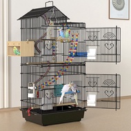 Big Size Luxury Bird Cage Parrot Stainless Steel Quail Canary Bird Cage Accessories Budgie Cage Pour Oiseaux Bird Aviary