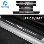 FFAOTIO Carbon Fiber Car Threshold Strips Sticker Rear Bumper Protector Car Accessories For Isuzu Cr