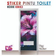 Premium Toilet Door Sticker 60cmx190cm 70cmx200cm Beautiful Elegant Floral Motif Sticker Digi Sticke