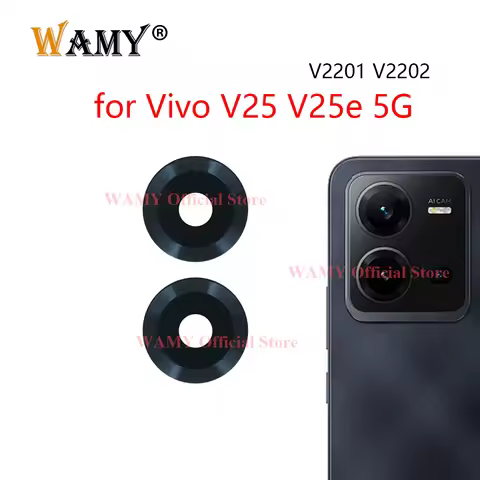 WAMY Rear Back Camera Glass Lens Replacement for Vivo V25 V25e 5G With Sticker