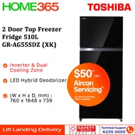 Toshiba 2 Door Top Freezer Fridge 510L GR-AG55SDZ (XK)