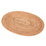 Rattan Woven Placemats Oval Round Table Mats Non Slip Heat Resistant Place Mat Natural Multipurpose 