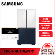 [MELAKA ONLY] Samsung Bespoke French Door Refrigerator 669L Bottom Mount Freezer | RF59CB0T08A/ME