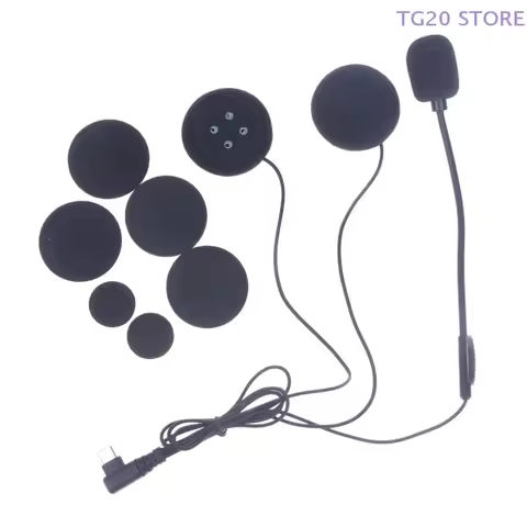 Bluetooth Helmet Headset TYPE-C Interface For LEXIN B4FM GTX G2P G16 G1 MeshCom Novus Motorcycle Aud