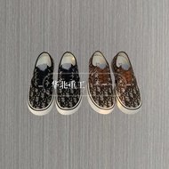 Wanding D's Women's Shoes New Style Dior Ladies Saltwind Canvas Shoes Jacquard Slip-On Sneakers