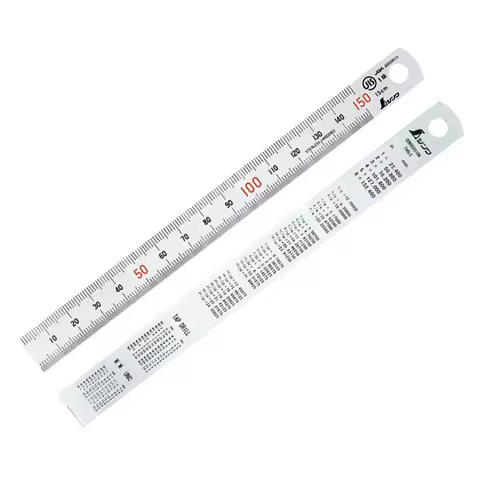 SHINWA Japanese Penguin Stainless Steel Rule Hard Chrome Finish 13005 13013 1PCS