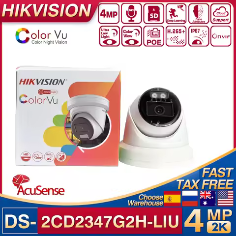 Original Hikvision Acusense ColorVu IP Camera DS-2CD2347G2H-LIU Smart Hybrid Light Built-in MIC Face