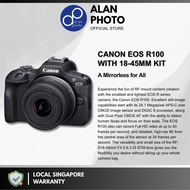 Canon EOS R100 Mirrorless Camera Body & RF-S18-45mm F4.5-6.3 IS STM Lens Kit | Canon Singapore Warra