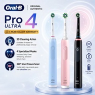 Oral-B Pro 4 Electric Toothbrush 3D Cleaning Tech 360° Visible Pressure Sensor 4 Modes Bluetooth 100