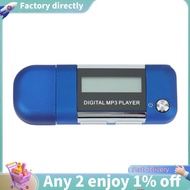 Mp3 Player 4GB U Disk Music Player Supports Replaceable AAA Battery, Recording (Blue)