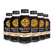 內地直送 - 日本进口GEORGIA可口可乐乔治黑咖啡400ml*6罐美式无糖即饮咖啡饮