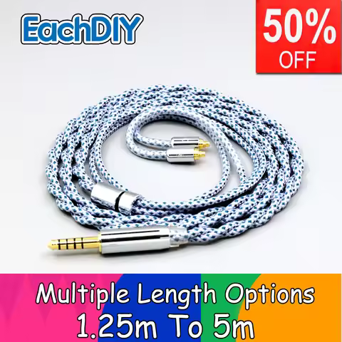99% Pure Silver Graphene Mix OCC Shielding Earphone Cable For AKG N40 N5005 N30 MMCX LN008635