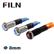【Premium Quality】 8mm 12v led symbol illuminated indicator red green blue white amber led pilot lamp