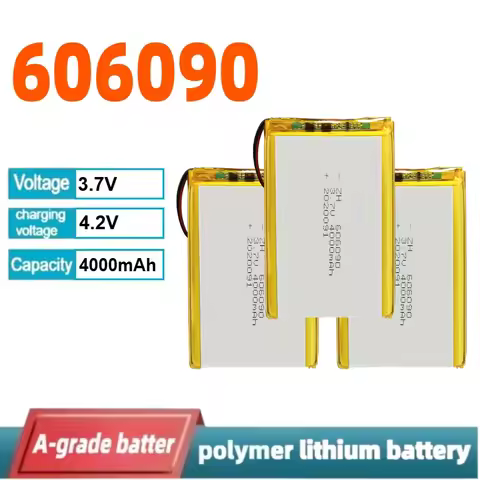 3-5PCS 606090 3.7V 4000mAh Li-Polymer Li LiPo Battery Connector for GPS Bluetooth Speaker Power Bank