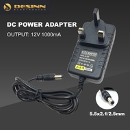DC 12V 1000mA Power Adapter with Connector Head 5.5mm