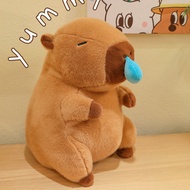 Gấu bông Capybara Chuột Lang Đeo Cặp Con Rùa Nước Mũi Gà Kéo lông mịn cute