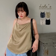 LULUS [A01220192] M Satin Texture Thin Shoulder Vest 4 Colors220421