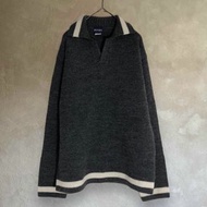 YKA.日本BEAMS 針織羊毛polo衫/毛衣/上衣/長袖/針織衫