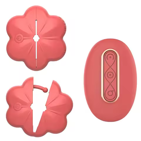 Wireless Remote Nipple Clamps Vibrator - Invisible Wearable Adjustable Breast Massage Stimulator for