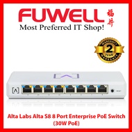 FUWELL - Alta Labs S8 POE 8-Port Enterprise PoE Switch (30W per PoE Port) [2 Years Warranty]