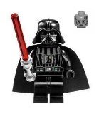 LEGO Star Wars Minifigure - Darth Vader with White Pupils (Death Star - Millennium Falcon 2010 Redes