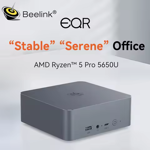 Beelink EQR5 AMD Ryzen 5 PRO 5650U Mini PC DDR4 16GB 32GB 500GB SSD WIFI6 1000M BT5.2 Desktop Gamer 