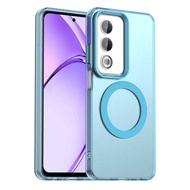 Luxury Matte Candy Color Magnetic Transparent Case For OPPO Reno 12 Pro Global K12 5G A3 Pro A3X A60
