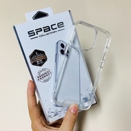 Space Clear Case With Silver Button For Iphone13promax/ip13pro/ip13/ip14/ip14pro/ip14plus/ip14promax