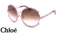 【本閣】Chloe ce122s 法國精品太陽眼鏡墨鏡鈦造型大圓框 漸層茶色鏡面 孫芸芸小臉網美款 義大利製過季特價出清
