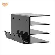 Keyboard Display Stand Acrylic 3 Tier Stand Frame Shelf for Study Room Exhibition Black