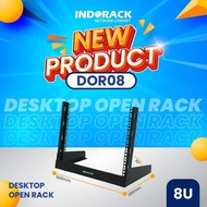 DOR08 INDORACK 8U 19" Desktop Open Rack Rack Audio Receiver Patch Panel