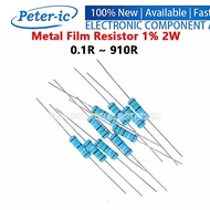(10pcs) 2W Metal Film Resistor 0.1R~910R 1% 0.68R 1R 10R 100R 2.2R 3R 22R 47R 3.3R 5.1R 330R 120R 15