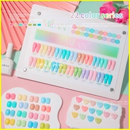 22 Colors Macaron Gel Nail Polish Set Nail Kit for Salon Gel Manicure Nail Art DIY With Chart