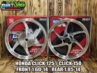 BOM X DRACO CNC MAGS 14s 5 SPOKES HONDA CLICK 125 / CLICK 150 (100% THAILAND MADE)