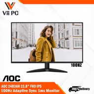 AOC 24B36H - 23.8"/FHD/IPS/100Hz/⁠1ms(MPRT)/4ms(GtG)/AdaptiveSync/⁠VGA/HDMI1.4